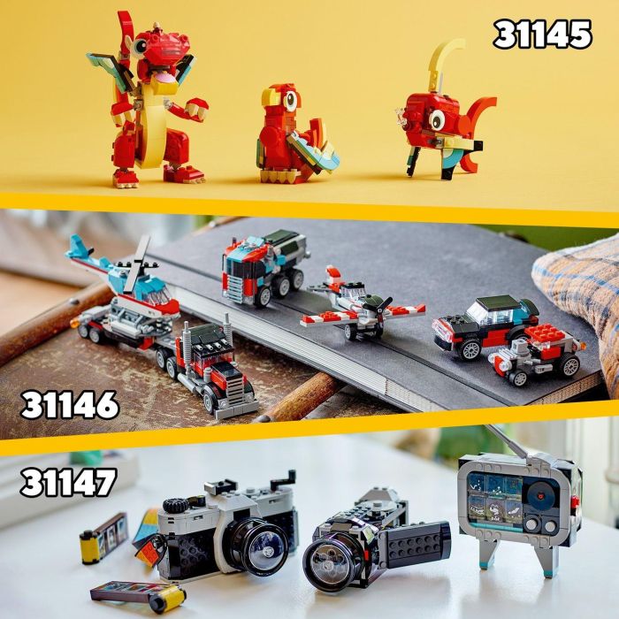 Lego Creator Juego de Construcción: Camión Plataforma con Helicóptero para Niños y Niñas, Edad Mínima 7 Años 5 Lego Creator Juego de Construcción: Camión Plataforma con Helicóptero para Niños y Niñas, Edad Mínima 7 Años 5