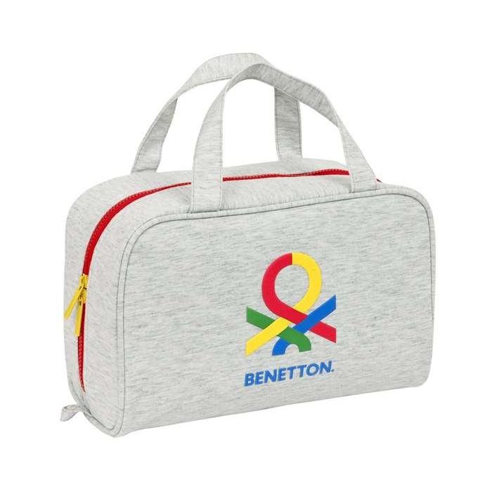 Neceser Escolar Benetton Pop Gris 31 x 14 x 19 cm