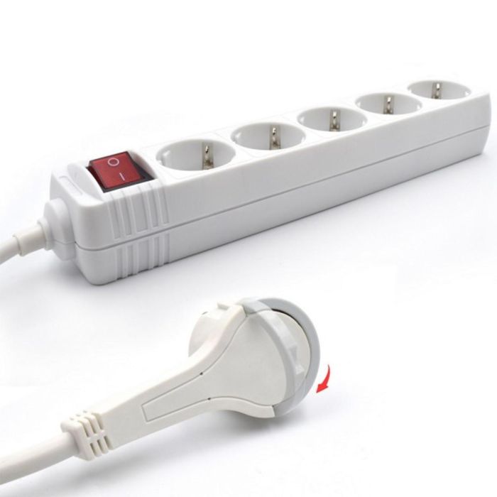 Ewent EW3955 Base Múltiple Regleta con 5 Tomas de Corriente AC, Interruptor On/Off, Cable 1.5m, Tipo F (Schuko), Interior, Blanco 2 Ewent EW3955 Base Múltiple Regleta con 5 Tomas de Corriente AC, Interruptor On/Off, Cable 1.5m, Tipo F (Schuko), Interior, Blanco 2
