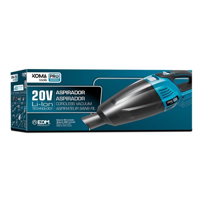 Koma Tools 20v-as Aspirador de Mano Inalámbrico 20V Pro Series, Sin Batería/Cargador, Depósito 500ml, 3.8 KPA, Ergonómico 4