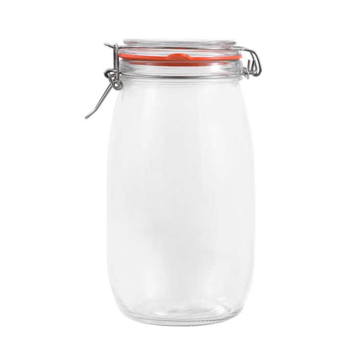 Tarro Hermético de Vidrio con Cierre Clip 1500 ml - La Mediterranea (12 Unidades) 10 Tarro Hermético de Vidrio con Cierre Clip 1500 ml - La Mediterranea (12 Unidades) 10
