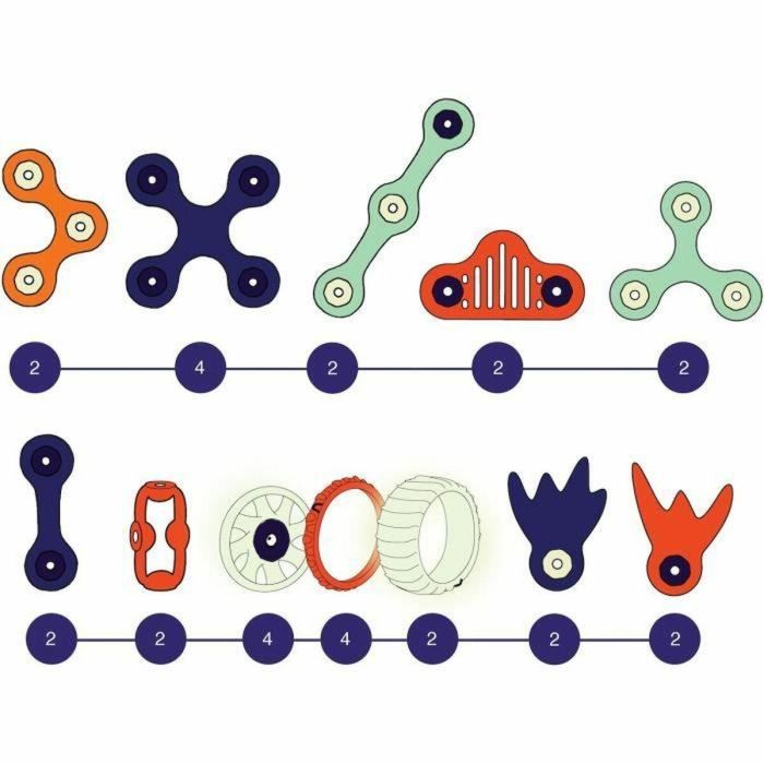 Gipsy Toys Juego de Construcción Magnético MARS ROVERS 30 Piezas Brilla en la Oscuridad para Niños a Partir de 6 Años 1