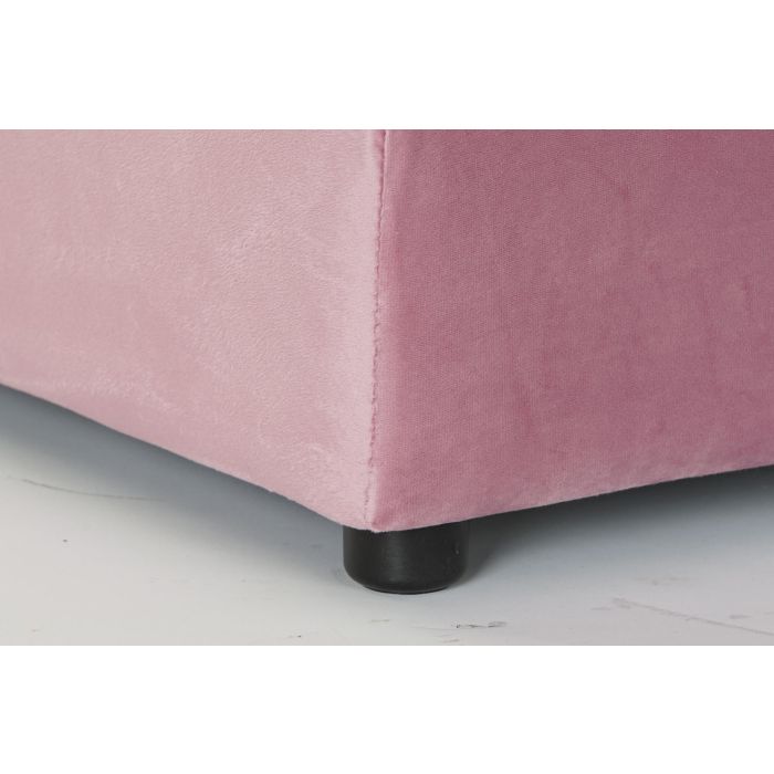 DKD Home Decor Reposapiés Cuadrado Moderno Rosa de Poliéster | Puf Decorativo con Asiento de 30 cm y Medidas 55x55x30 cm 1 DKD Home Decor Reposapiés Cuadrado Moderno Rosa de Poliéster | Puf Decorativo con Asiento de 30 cm y Medidas 55x55x30 cm 1