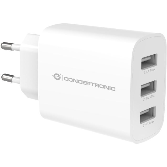 CONCEPTRONIC Ladegerät 3Port 3xUSB-A 30W 5.0V/2.4A ws 0 CONCEPTRONIC Ladegerät 3Port 3xUSB-A 30W 5.0V/2.4A ws 0