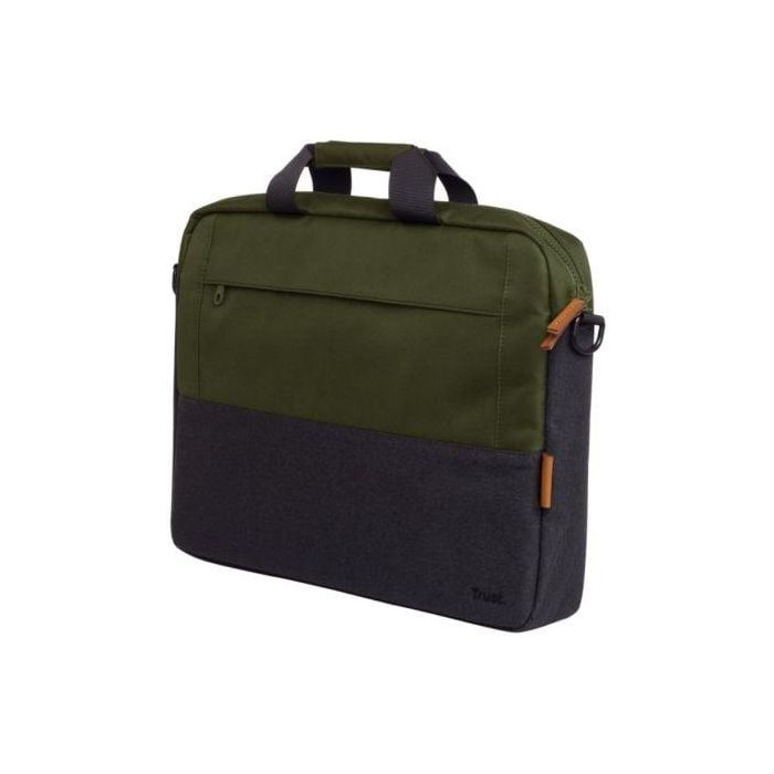 Trust 25245 Maletín Portátil Lisboa 15.6"/16" Verde RPET - Protección Antigolpes, Acolchado, Impermeable, Bolsillo Frontal, Correa Trolley 1 Trust 25245 Maletín Portátil Lisboa 15.6"/16" Verde RPET - Protección Antigolpes, Acolchado, Impermeable, Bolsillo Frontal, Correa Trolley 1