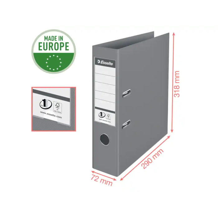 Esselte Archivador de palanca Colour Breeze N 1 Polipropileno DIN A4 Lomo 75 mm Color Verde 3