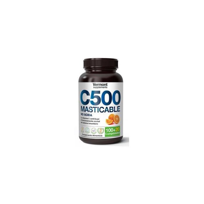 C500 Naranja No Acida Masticable 100+20Comp.
