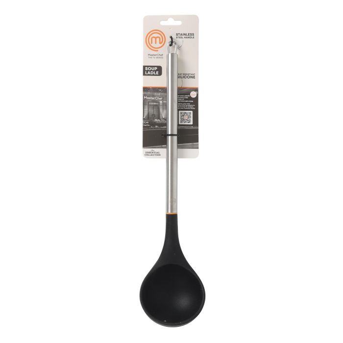 Cazo Sopa 32 cm Acero Inoxidable con Silicona Masterchef (24 Unidades) 1 Cazo Sopa 32 cm Acero Inoxidable con Silicona Masterchef (24 Unidades) 1