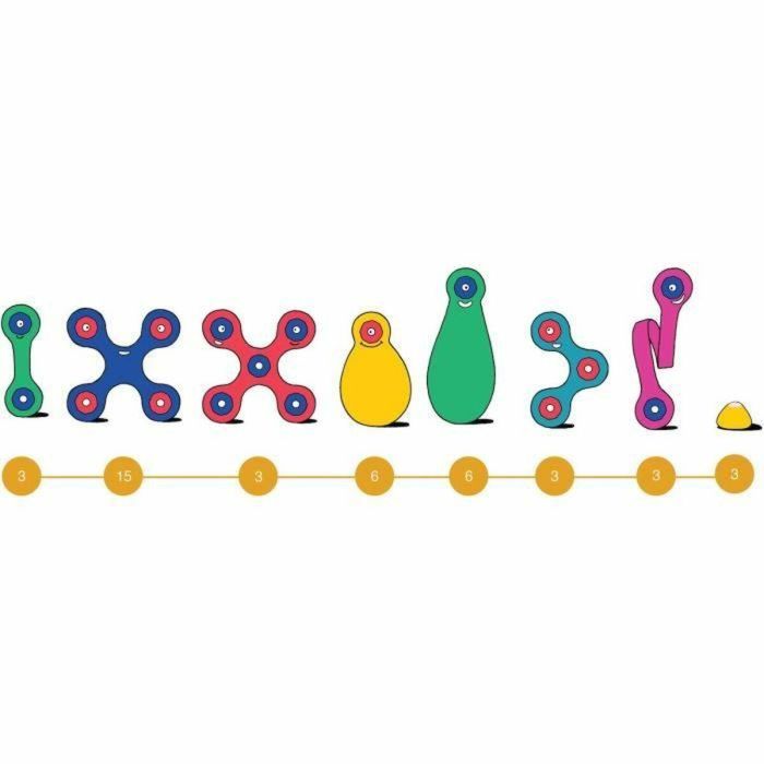 Gipsy Toys AAADG59448 Juego de Construcción Magnético CLIXO Rainbow Pack 42 Piezas Edad +4 Años Ecológico 2