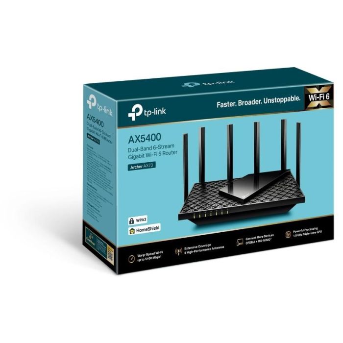 TP-Link Archer AX73 Router Wi-Fi 6 AX5400 Doble Banda (2.4 GHz / 5 GHz) Gigabit Ethernet Negro 3