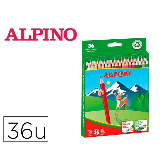 Alpino Lápices De Colores 175 mm C-Surtidos Estuche 36 Ud