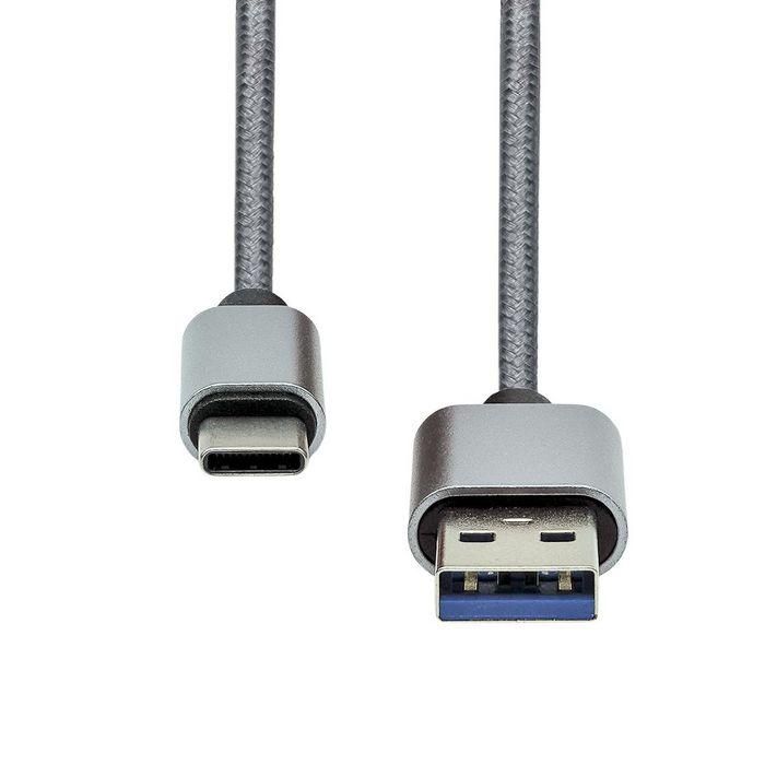 ProXtend USB-C to USB A 3.0 cable 1M Silver braiding ProXtend USB-C to USB A 3.0 cable 1M Silver braiding