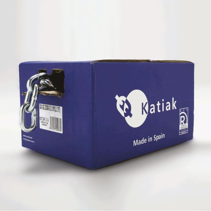 Katiak Caja cadena zincada L Ø6mm paso 42mm ancho exterior 22mm 41m acero/níquel 1