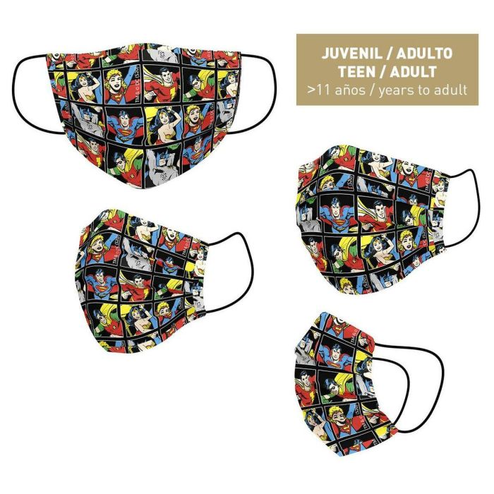Mascarilla Higiénica de Tela Reutilizable DC Comics Poliéster (1 unidad) 1