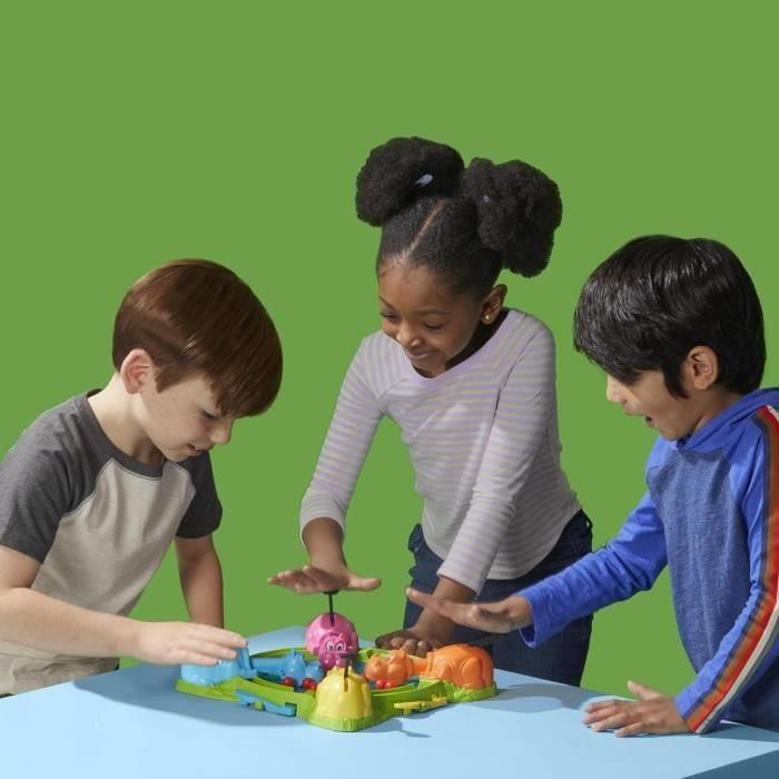 Hipopótamos glotones, juego de mesa infantil, juego de mesa, a partir de 4 años, para 2 a 4 jugadores, Hasbro Gaming 3 Hipopótamos glotones, juego de mesa infantil, juego de mesa, a partir de 4 años, para 2 a 4 jugadores, Hasbro Gaming 3