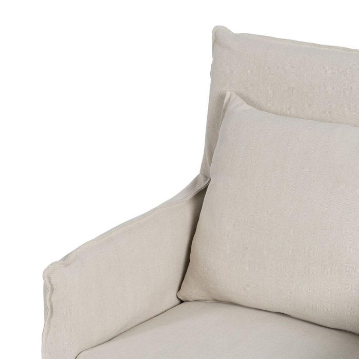 Sillón Crema Pluma Madera de pino Foam 75 x 76 x 90,5 cm 6