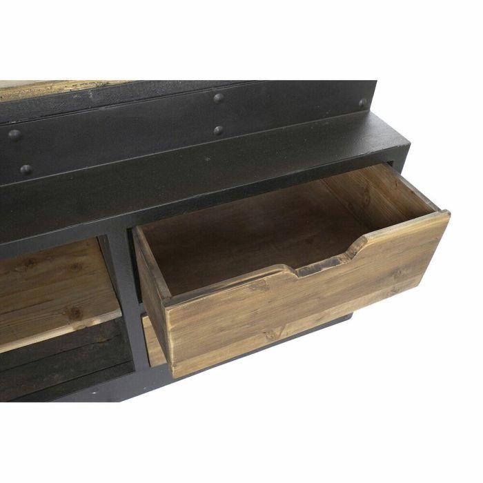 DKD Home Decor Librería Loft Pino y Metal Marrón Negro con Escalera, 4 Cajones y 5 Estanterías, Desmontable 243x160x45 cm 2 DKD Home Decor Librería Loft Pino y Metal Marrón Negro con Escalera, 4 Cajones y 5 Estanterías, Desmontable 243x160x45 cm 2