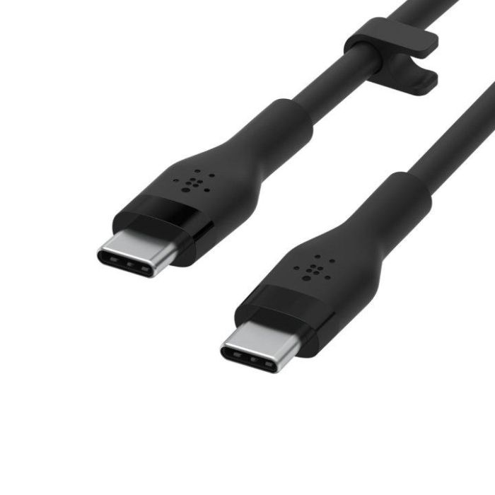 Belkin CAB009bt1MBW2PK Cable USB-C a USB-C Boost Charge de Silicona, 1m, Pack 2 Unidades (Blanco/Negro), Carga Rápida y USB PD 2