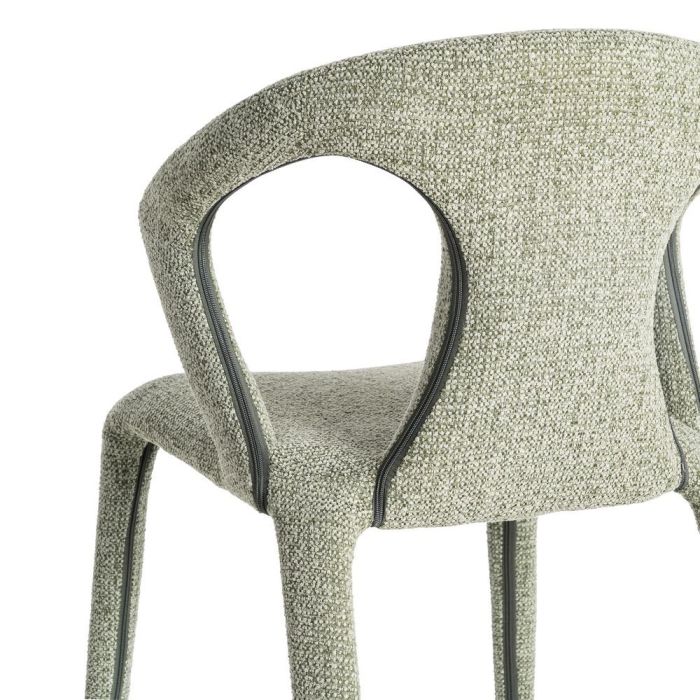 Silla Jaspeado Verde Tejido Salón 52,50 X 59 X 79 cm
