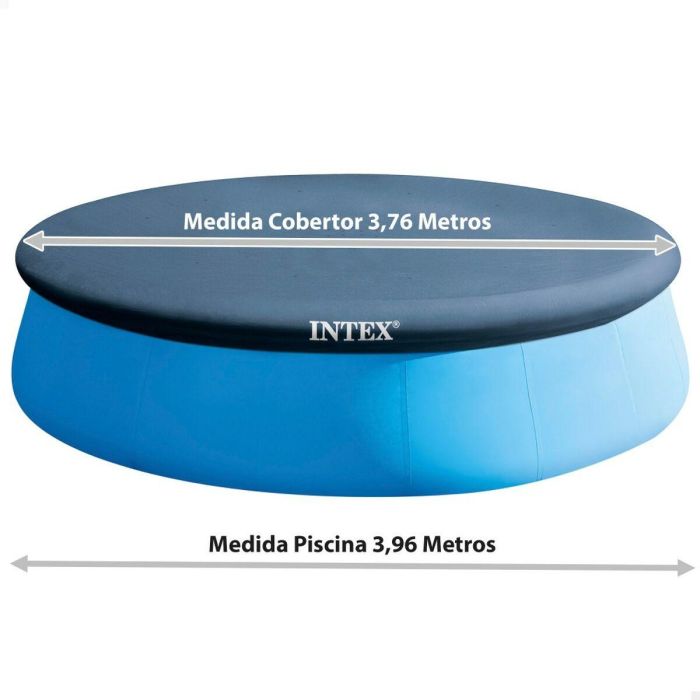 Cubrepiscinas Intex Azul marino Ø 396 cm Redondo (4 Unidades) 2