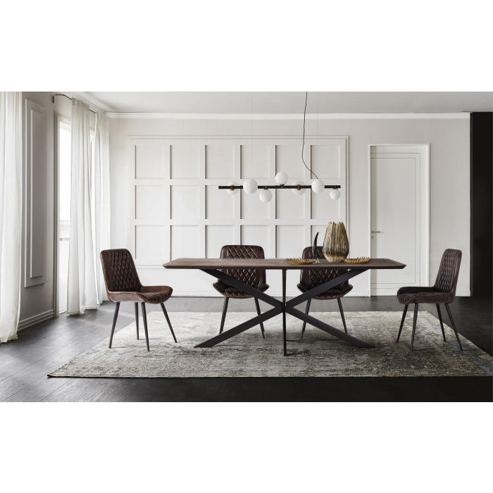 Giner y Colomer Mesa de Comedor Madera de Teca Reciclada 180 cm 5