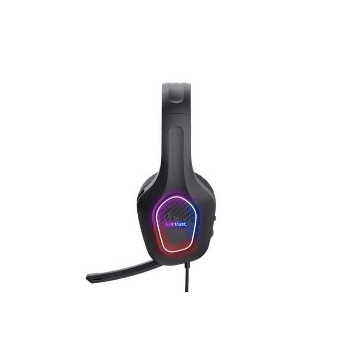 Trust Gaming GXT 416 Zirox Auriculares Gaming con Micrófono Jack 3.5mm & USB Negros Drivers 50mm Iluminación LED para PC, Switch, Móvil 2