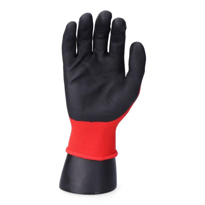 Guantes de Trabajo EDM Rojo Licra Nitrilo Táctil Industriales 3