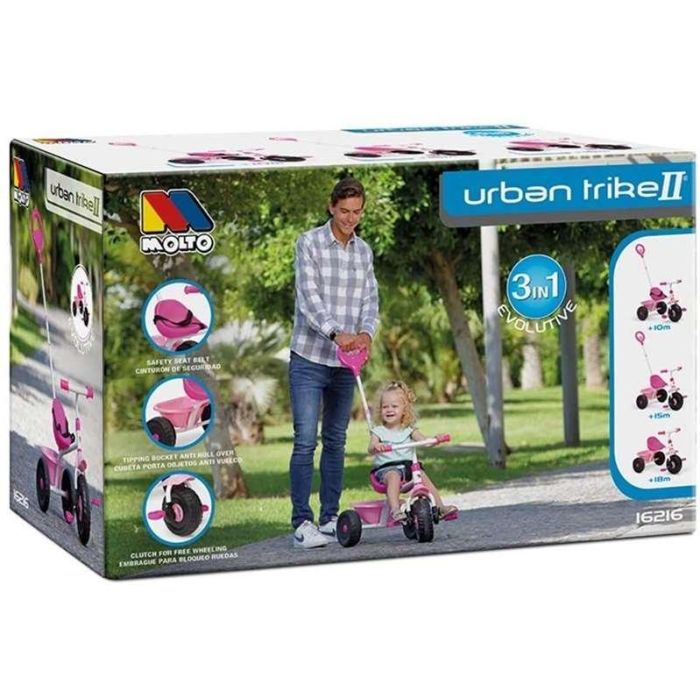 Triciclo urban trike 3 en 1 rosa (desde los 10 hasta los 18 meses) 1 Triciclo urban trike 3 en 1 rosa (desde los 10 hasta los 18 meses) 1