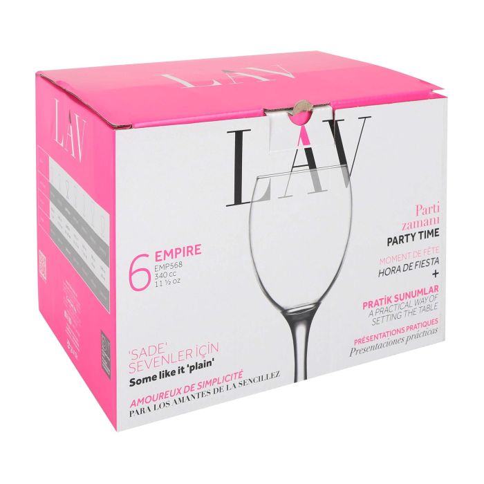 Set de 6 Copas para Agua 340 cc Empire - Lav (4 Cajas) 1 Set de 6 Copas para Agua 340 cc Empire - Lav (4 Cajas) 1