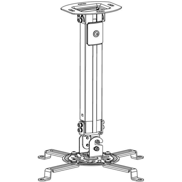Techly ICA-PM 18M Soporte Techo Proyector Universal 54-90cm Ajustable 360° Inclinación ±15° Plata 5 Techly ICA-PM 18M Soporte Techo Proyector Universal 54-90cm Ajustable 360° Inclinación ±15° Plata 5