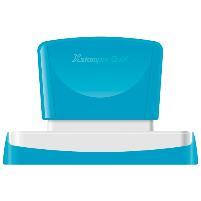 X'stamper Sello Quix Personalizable Q-26, Color Azul, Medidas 16x83 mm 1