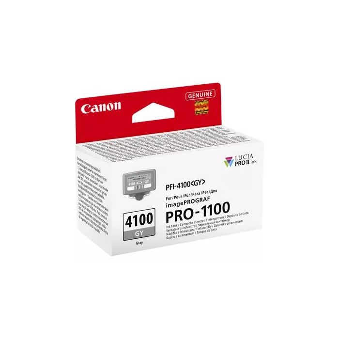 Canon Pfi-4100 gry Cartucho de Tinta Pigmentada LUCIA PRO II Gris para imagePROGRAF PRO-1100 A2, Resistencia 200 Años 2 Canon Pfi-4100 gry Cartucho de Tinta Pigmentada LUCIA PRO II Gris para imagePROGRAF PRO-1100 A2, Resistencia 200 Años 2