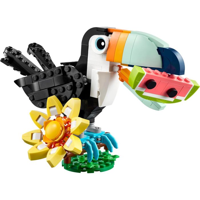 Lego 31173 Creator Fauna Salvaje: Tucán Tropical - Set de construcción 3 en 1 de animales: tucán, mariposa o pez tropical 1