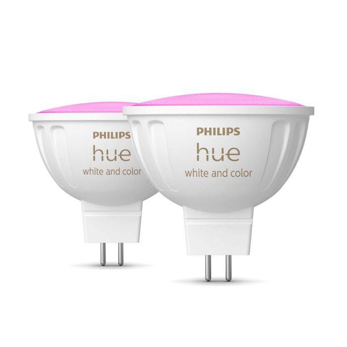 Philips Hue PHI1708426748728 Bombilla Conectada MR16 Luz Blanca y Colores, Bluetooth, Pack 2, Control por App y Voz 0 Philips Hue PHI1708426748728 Bombilla Conectada MR16 Luz Blanca y Colores, Bluetooth, Pack 2, Control por App y Voz 0