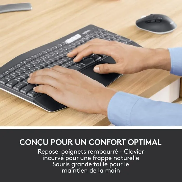 Logitech MK850 Teclado y Ratón Inalámbrico Performance Combo, Confort Ergonómico con Reposamuñecas Acolchado, Multipareja 3 Dispositivos 2 Logitech MK850 Teclado y Ratón Inalámbrico Performance Combo, Confort Ergonómico con Reposamuñecas Acolchado, Multipareja 3 Dispositivos 2