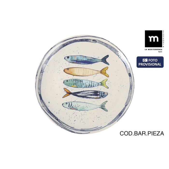 Plato Llano La Mediterránea Peixe Ø 26 cm (6 Unidades) 2 Plato Llano La Mediterránea Peixe Ø 26 cm (6 Unidades) 2