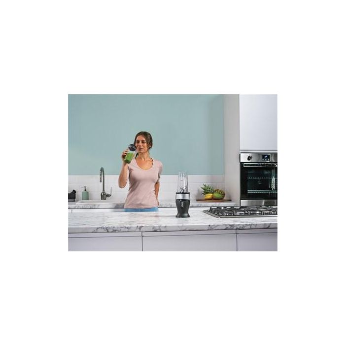 Ninja QB3001EUS Batidora de Vaso Individual para Smoothies 700W con 2 Vasos y Tapas de Viaje 3