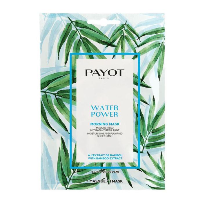Payot MORNING MASK Water Power Mascarilla Facial Hidratante Monodosis para Piel Seca con Ácido Hialurónico y Bambú 1 unidad