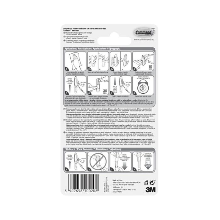 3M Command Blister 2 Ganchos Adhesivos Blanco Medianos Hasta 1,3kg 7100149663 2 3M Command Blister 2 Ganchos Adhesivos Blanco Medianos Hasta 1,3kg 7100149663 2