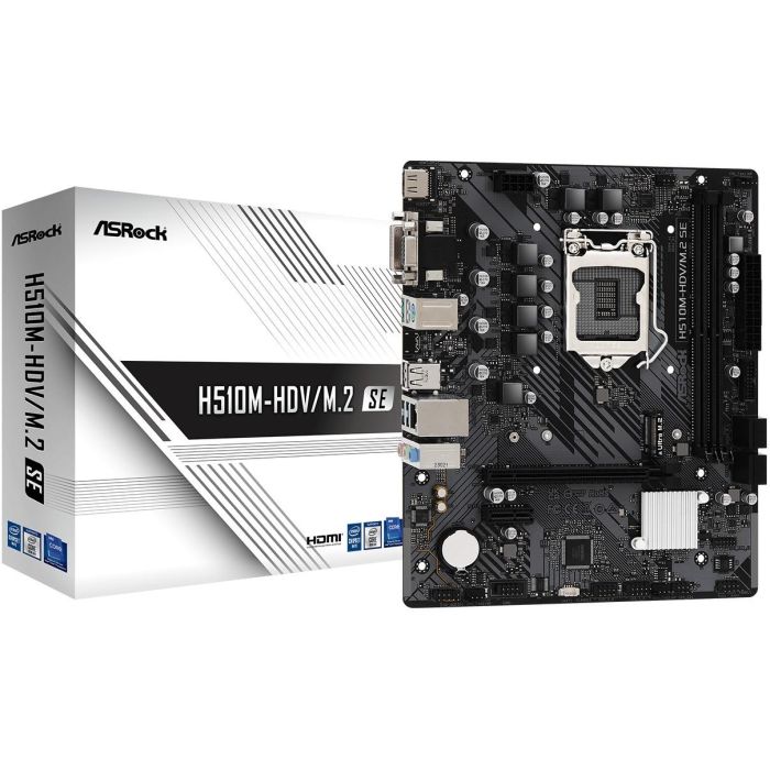 ASRock PLACA ASROCK H510M-HDV/M.2 SE, Intel LGA1200, DDR4, Micro ATX, 90-MXBM00-A0UAYZ 1 ASRock PLACA ASROCK H510M-HDV/M.2 SE, Intel LGA1200, DDR4, Micro ATX, 90-MXBM00-A0UAYZ 1
