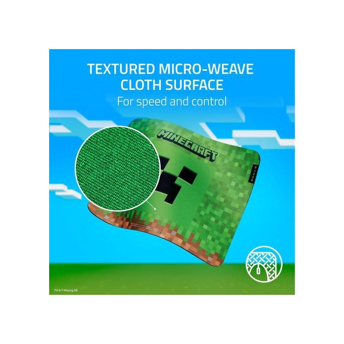 Razer Gigantus V2 Medium Minecraft Edition - Alfombrilla de ratón suave para juegos, micro tejido texturizado, espuma de goma, verde, estampado 2 Razer Gigantus V2 Medium Minecraft Edition - Alfombrilla de ratón suave para juegos, micro tejido texturizado, espuma de goma, verde, estampado 2
