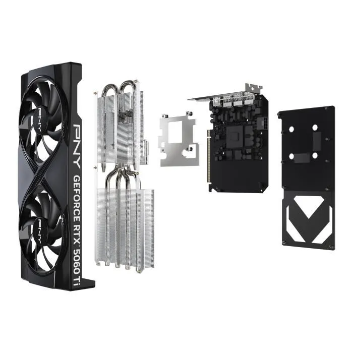 PNY GeForce RTX 5060 Ti Tarjeta Gráfica 8 GB Doble Ventilador Overclockeado DLSS 4 PNY0751492795652