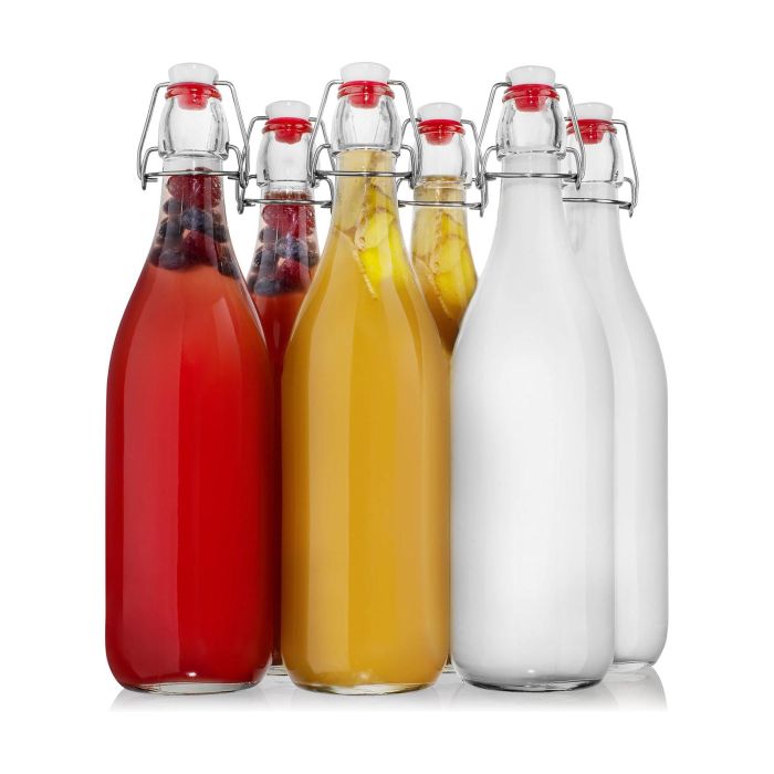 Botella de vidrio transparente 1L La Mediterranea - Inde (12 Unidades) 1 Botella de vidrio transparente 1L La Mediterranea - Inde (12 Unidades) 1