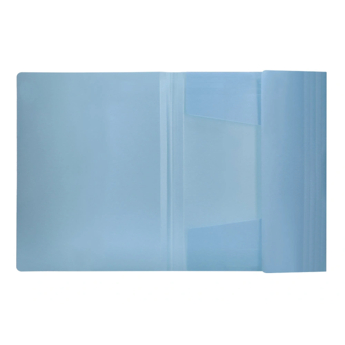 Liderpapel Carpeta con Gomas Tres Solapas Polipropileno DIN A4 Celeste Opaco 4