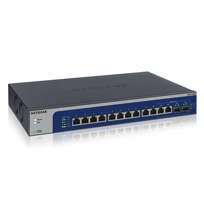 NETGEAR Switch 12 Puertos Gigabit Ethernet Gestionado L2 10G XS512EM-100NUS Montaje Rack 1U