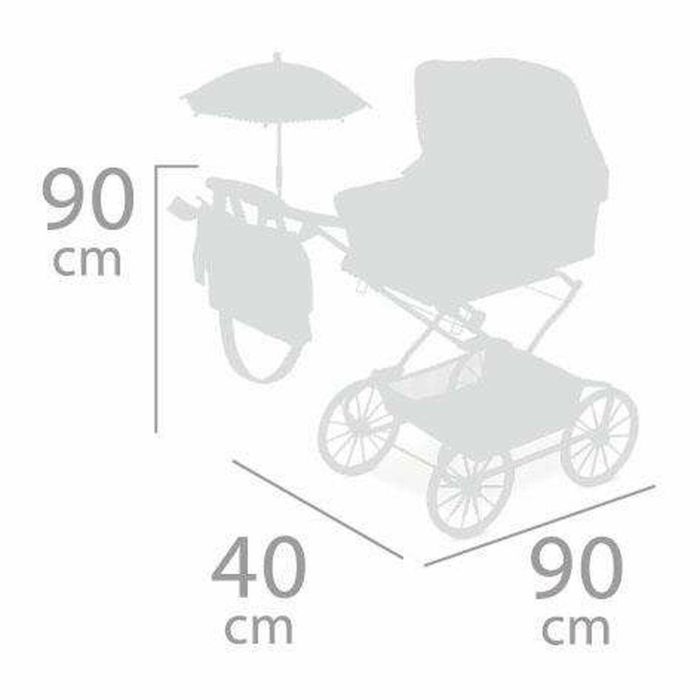 Coche reborn plegable verona con sombrilla para muñecas de hasta 55 cm 40x90x90 cm 3 Coche reborn plegable verona con sombrilla para muñecas de hasta 55 cm 40x90x90 cm 3