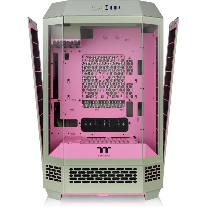 Thermaltake Tower 300 Matcha Plum Caja PC Micro Torre Ciruela - Soporte HDD/SSD 2.5"/3.5", Ventiladores 120/140mm 1