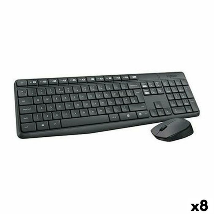 Teclado y Ratón Logitech MK235 Negro Qwerty Español (8 Unidades) 0 Teclado y Ratón Logitech MK235 Negro Qwerty Español (8 Unidades) 0