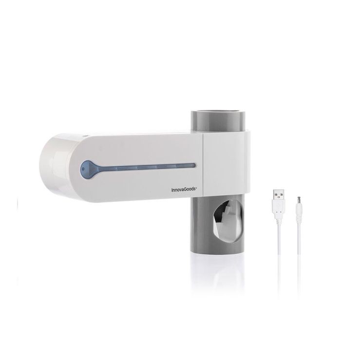 Esterilizador uv de cepillos dentales con soporte y dispensador de dentífrico 0 Esterilizador uv de cepillos dentales con soporte y dispensador de dentífrico 0