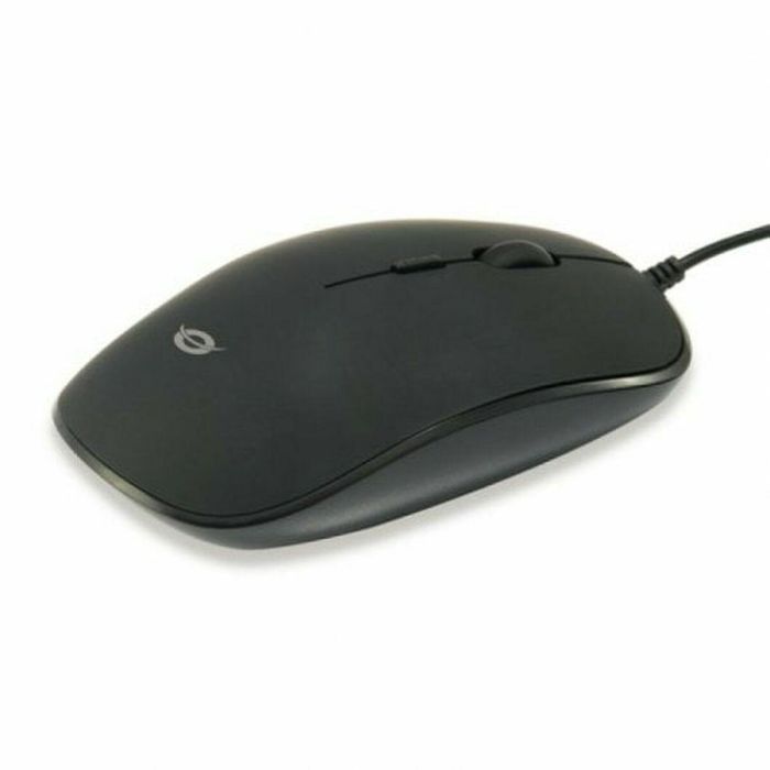 Conceptronic Ratón Óptico USB Regas01B con Interruptor DPI 800/1000/1200 y Diseño Ergonómico para Diestros y Zurdos